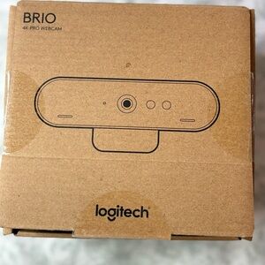 Logitech Brio 4K Webcam in Black and Silver
